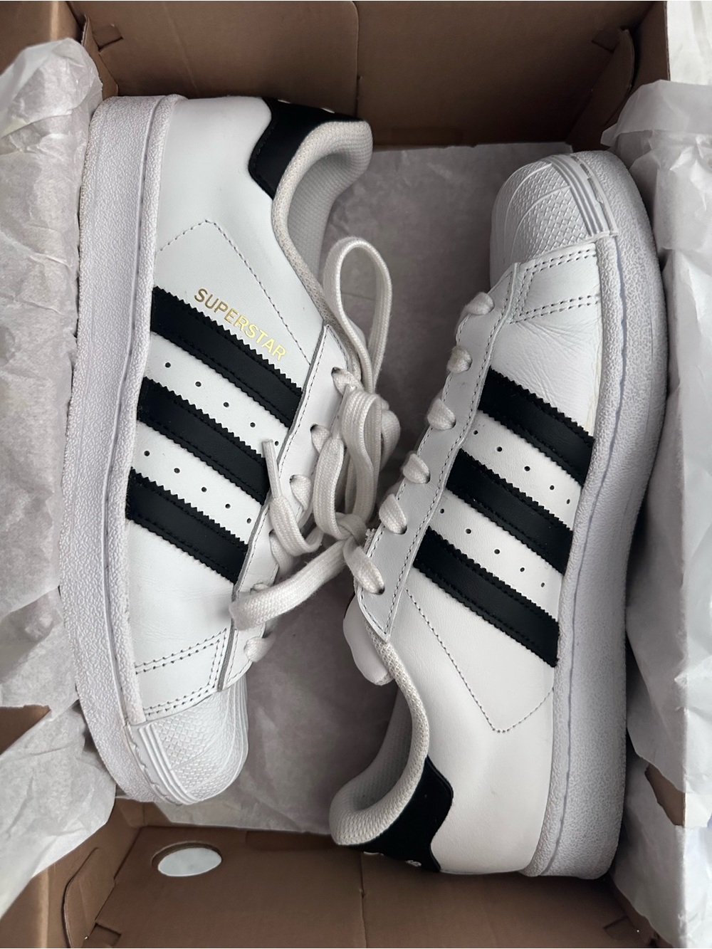 Adidas Superstar Sneakers in Black/White
